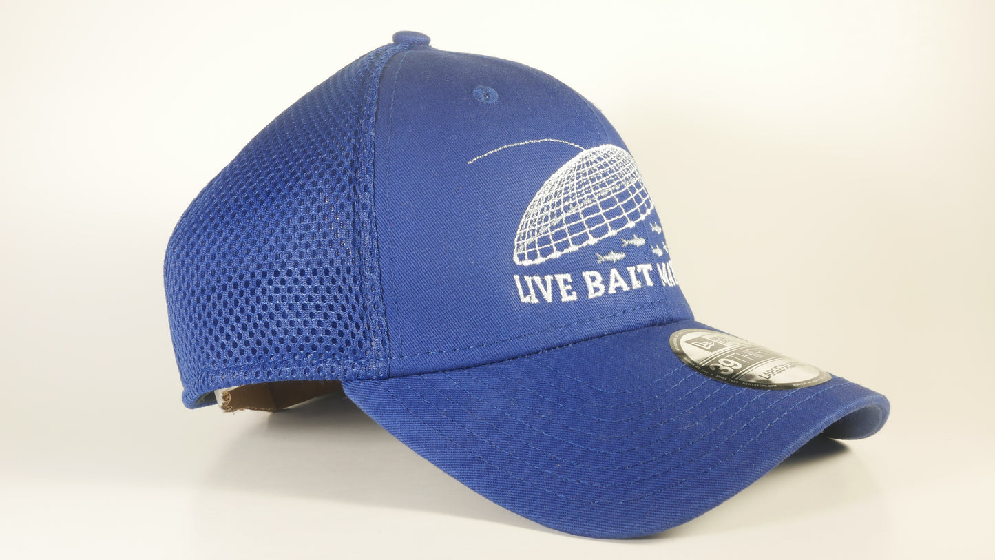 (2 Color Options) LIVE BAIT MATTERS - LARGE/X-LARGE New Era® Stretch Mesh Cap (NE1020) - (FREE DELIVERY)