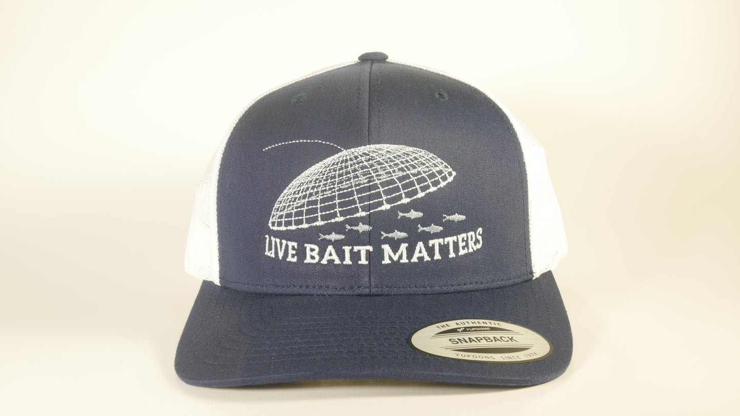 (3 Color Options) LIVE BAIT MATTERS Sport-Tek ® Yupoong ® Retro Trucker Cap (STC39) - 7 Snap Back (FREE DELIVERY)