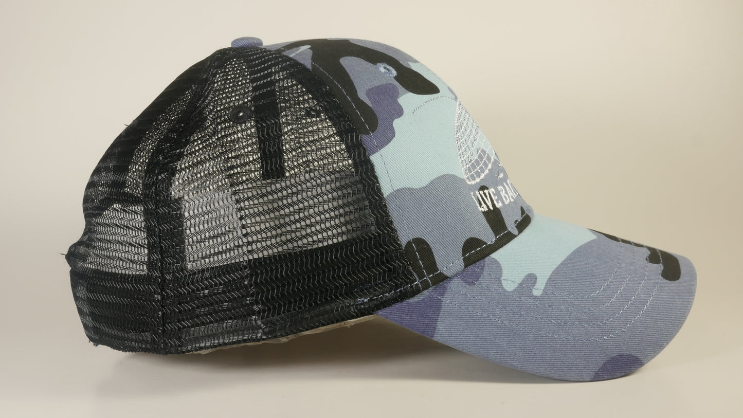 (1 Color Options) LIVE BAIT MATTERS - KC Caps KC7040 Fashion Camo Mesh Trucker Cap (FREE DELIVERY)