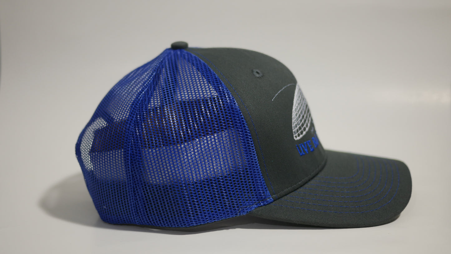 (1 Color Options) LIVE BAIT MATTERS - KC Caps KC8400 Adult Pro Style Trucker Cap with Neon Mesh - (FREE DELIVERY)