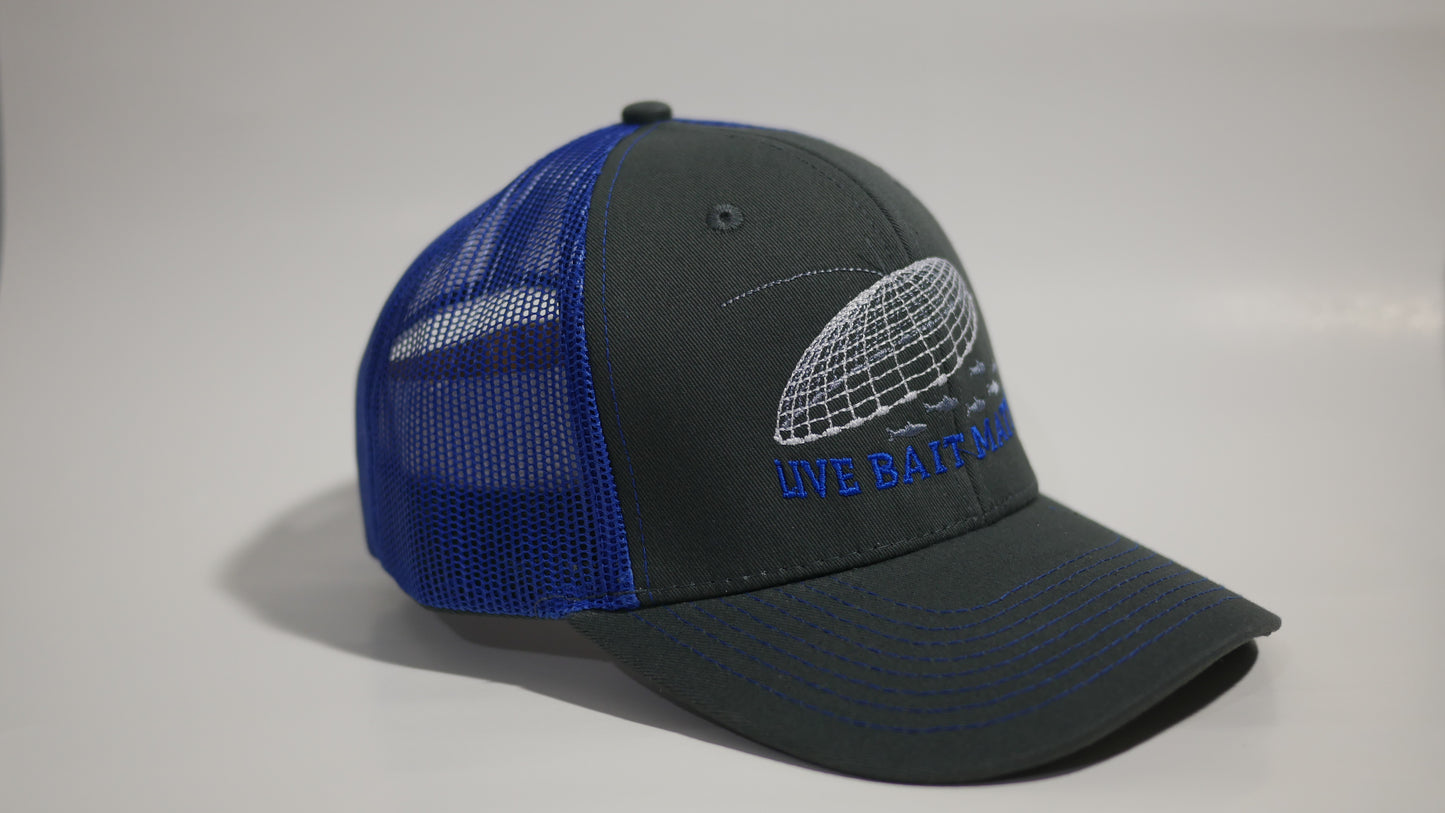 (1 Color Options) LIVE BAIT MATTERS - KC Caps KC8400 Adult Pro Style Trucker Cap with Neon Mesh - (FREE DELIVERY)